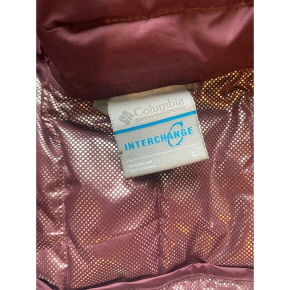 Columbia Interchange Omni-Heat Winter Jacket Women’s LARGE Pink Hooded Ski - Picture 5 of 10